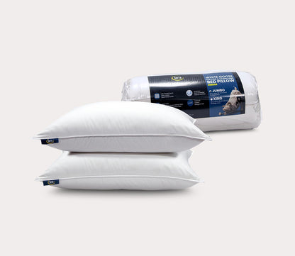White Goose Feather and Down Fiber Back Sleeper Pillow 2-Pack by Serta