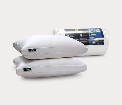 White Goose Feather and Down Fiber Side Sleeper Pillow 2-Pack by Serta
