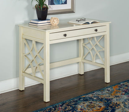Whitley Antique White 1-Drawer Writing Desk by Linon