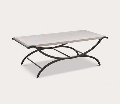 Wilson White Plank Rectangular Coffee Table by INK & IVY