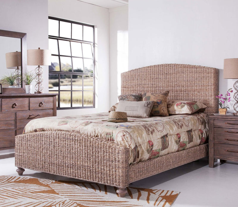 Palmetto Home Woven Banana Leaf Low Profile Bed - Image 1