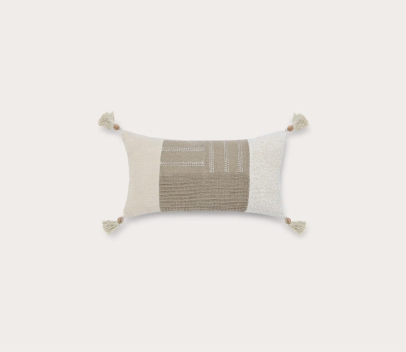Villa by Classic Home Yasa Natural Ivory Throw Pillow - Image 6